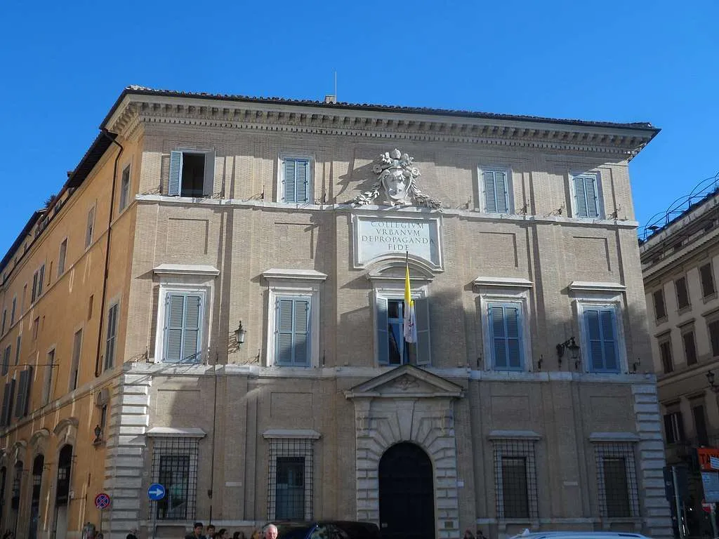 Le Palais de la Propagande Fide à Rome. Sheila1988 via Wikimedia (CC BY-SA 4.0).