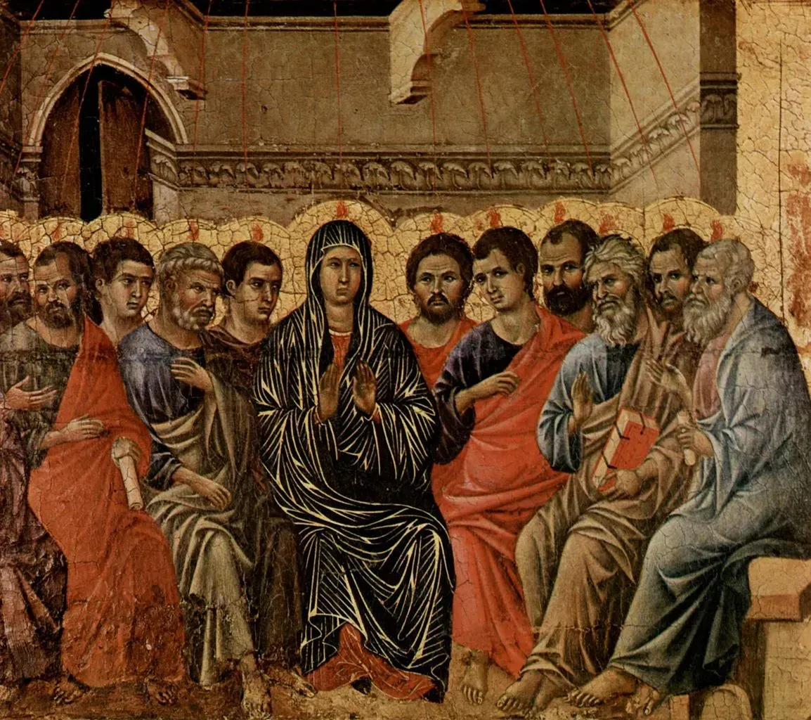 La Pentecôte de Duccio (1308). domaine public