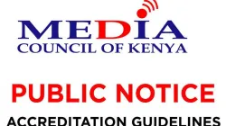 Communiqué annonçant une nouvelle réglementation pour les journalistes et les professionnels des médias demandant une accréditation au Kenya. / Domaine public