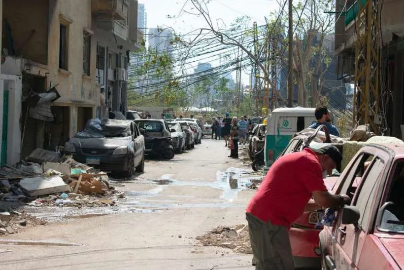 Les dégâts dans le centre-ville de Beyrouth suite à une explosion dans le port de la ville, le 6 août 2020. Erich Karnberger/Shutterstock.