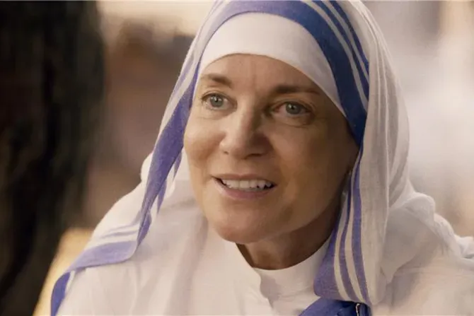 Jacqueline Fritschi-Cornaz dans le rôle de Mère Teresa de Calcutta dans le nouveau film "Mother Teresa and Me". | Crédit photo : Curry Western Movies