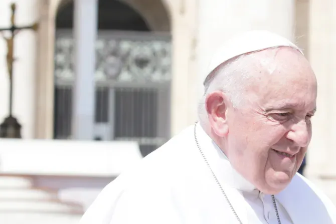 Le pape François lors de l'audience générale sur la place Saint-Pierre, le 31 mai 2023. | Adi Zace/EWTN / 