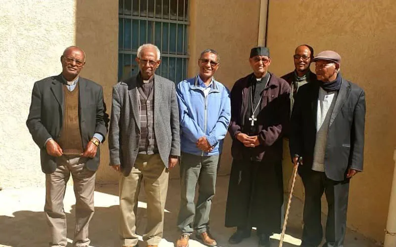 Les membres de la délégation de la Conférence des évêques catholiques d'Ethiopie (CBCE) qui a effectué une visite de solidarité dans la région du Tigré du 12 au 14 janvier. Photo de courtoisie