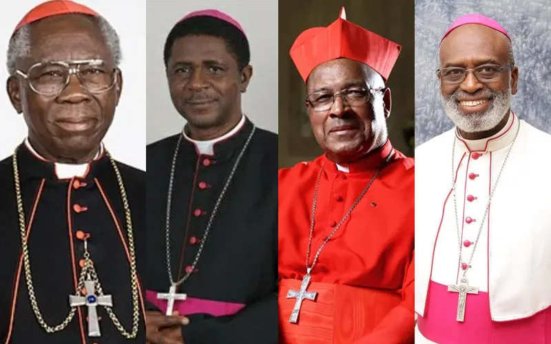 De gauche à droite : le cardinal Francis Arinze, Mgr Andrew Nkea, le cardinal Wilfred Napier et Mgr Charles Gabriel Palmer- Buckle sont parmi les signataires de la lettre.