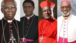 De gauche à droite : le cardinal Francis Arinze, Mgr Andrew Nkea, le cardinal Wilfred Napier et Mgr Charles Gabriel Palmer- Buckle sont parmi les signataires de la lettre. / 