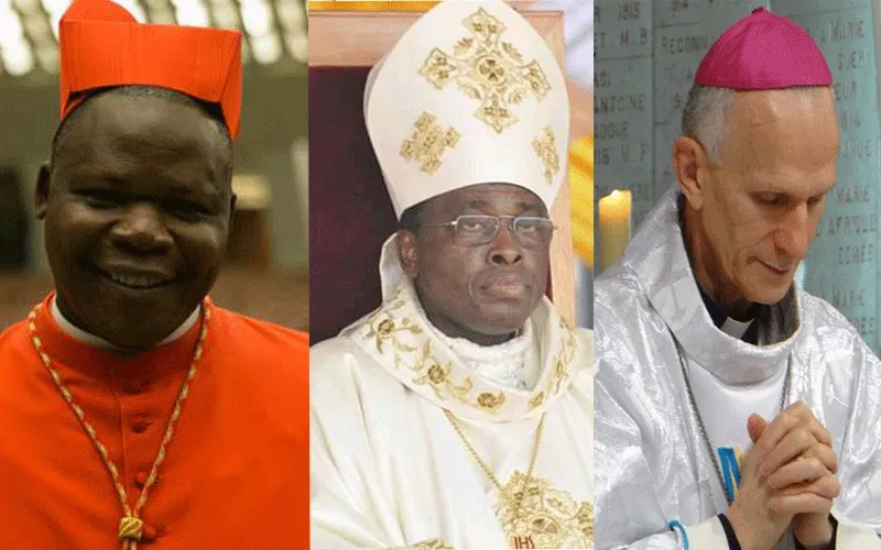 Le cardinal Dieudonné Nzapalainga (à gauche), Mgr Denis Isizoh (au centre) et Mgr Paul Desfarges (à droite) nommés par le Pape François au Conseil pontifical pour le dialogue interreligieux (CPDI). Domaine public