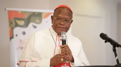 Le cardinal Fridolin Ambongo, président du Symposium de la Conférence épiscopale d'Afrique et de Madagascar (SCEAM). Crédit : ACI Afrique / 