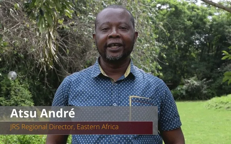 Le directeur régional du Service jésuite des réfugiés (JRS) en Afrique de l'Est, Andre Atsu. Service jésuite des réfugiés (JRS) en Afrique de l'Est.