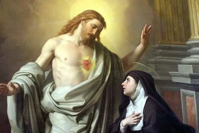 Apparition de Sainte Marguerite Marie Alacoque du Sacré-Cœur de Jésus | CC BY-SA 4.0, via Wikimedia Commons