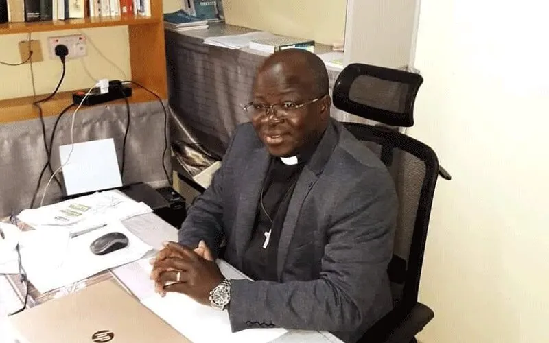 Le père Matthew Remijio Adam Gbitiku, nommé évêque du diocèse de Wau au Soudan du Sud par le pape François le mercredi 18 novembre 2020.