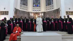 Les membres de la Conférence épiscopale du Mozambique (CEM) avec le Pape François lors de la visite apostolique en septembre 2019. / Domaine public