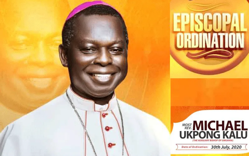 Mgr Michael Kalu Ukpong, évêque auxiliaire du diocèse d'Umuahia au Nigeria. Diocèse d'Umuahia
