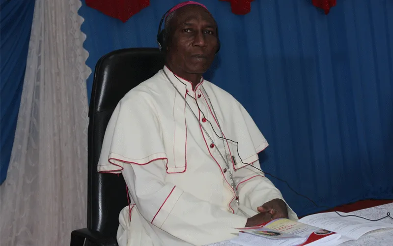 L'évêque Martin Igwe Uzoukwu de Minna, Nigéria, coordinateur de l'Afrique, Divine Mercy, lors de son séjour à Ouagadougou, au Burkina Faso, pour le 4ème Congrès panafricain sur la Miséricorde divine: 19 novembre 2019 ACI Afrique