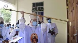 Le Nonce apostolique au Kenya, Mgr Bert van Megen, lors de la consécration de la cathédrale Christ the King du diocèse de Bungoma au Kenya, le 8 mai 2021. / 
