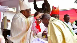 Le cardinal Fridolin Ambongo lors de l'ordination épiscopale de Mgr Bernard Marie Fansaka, le dimanche 23 août. / Domaine public