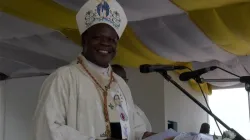 Le cardinal Dieudonné Nzapalainga lors de la célébration eucharistique de clôture du pèlerinage national annuel de la RCA, le samedi 5 décembre. / Page Facebook de l'Archidiocèse de Bangui