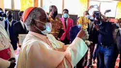 Le cardinal Laurent Monsengwo Pasinya après avoir reçu le prix du grand mérite citoyen de Bakanja-Kimbangu. / Archidiocèse de Kinshasa