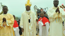Le Cardinal Dieudonné Nzapalainainga, Archevêque de Bangui, RCA, lors de la messe de clôture du pèlerinage annuel au Sanctuaire Notre-Dame de Ngoukomba, samedi 7 décembre 2019 / ACI Afrique