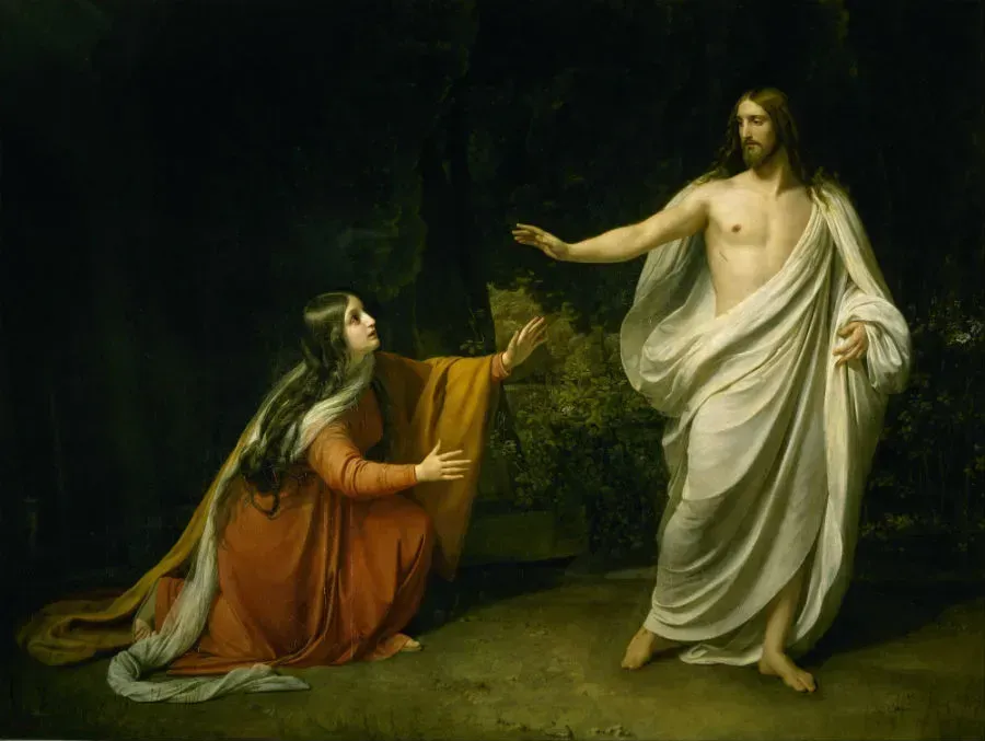 Apparition du Christ à Marie-Madeleine après la résurrection.
