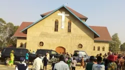 La paroisse de  l'Emmanuel de Butsili dans le diocèse de Butembo-Beni en RD Congo, où un attentat à la bombe a fait deux blessés graves. Crédit : Sylvin Muronga / 