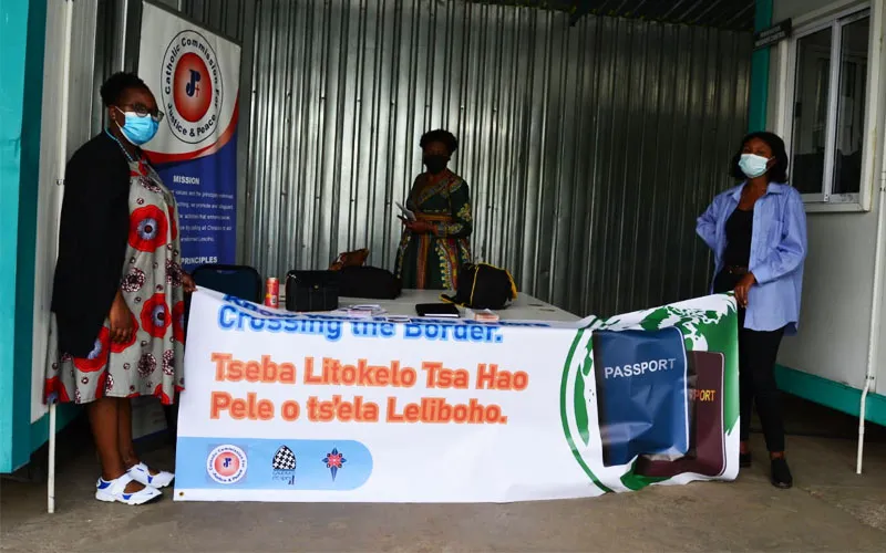Commission Catholique Justice et Paix Lancement du projet de plaidoyer coordonné à la frontière de Maseru, Lesotho. Crédit CCJP Lesotho