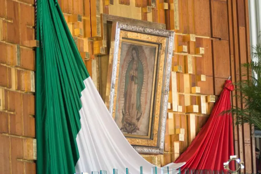 L'image de Notre-Dame de Guadalupe à l'intérieur de la Basilique de Notre-Dame de Guadalupe à Mexico, le 15 février 2016. Eduardo Berdejo/CNA.