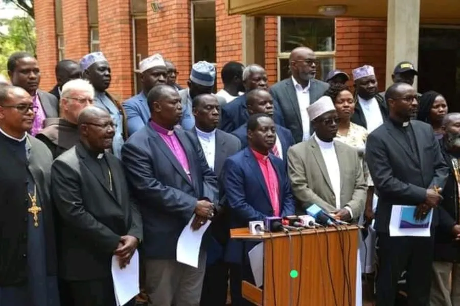 Religious leaders under the aegis of the Forum for National Dialogue address journalists on Friday July 21 on the state of the nation. Credit: CJPC
