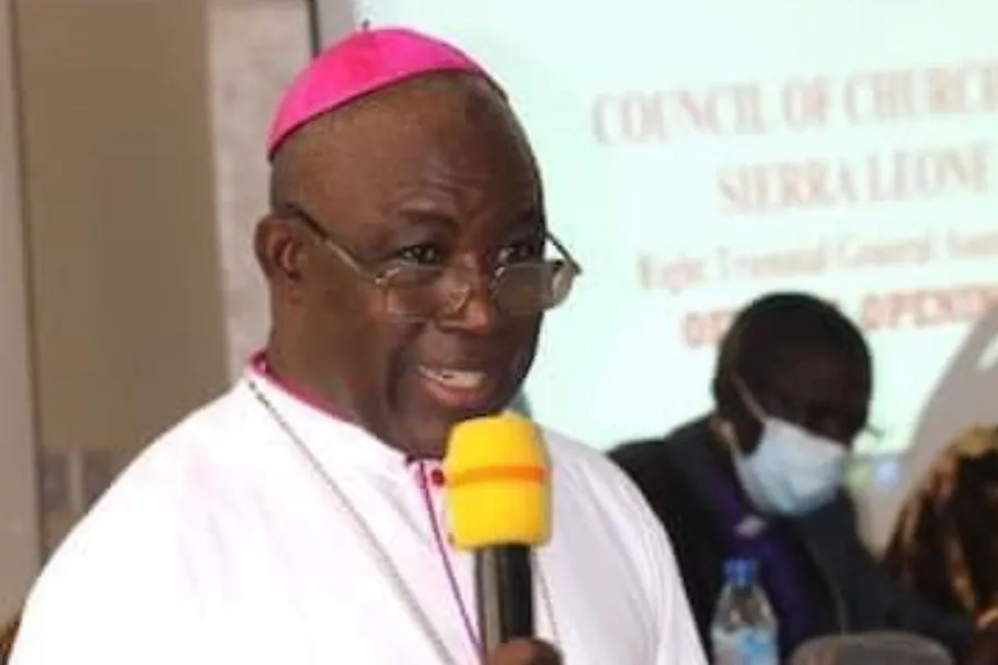 Mgr Edward Tamba Charles, archevêque de l'archidiocèse catholique de Freetown, en Sierra Leone. Crédit : P. Peter Konteh