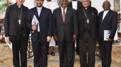 Une délégation de la Conférence des évêques catholiques d'Afrique du Sud (SACBC) rencontre le président Ramaphosa en janvier 2020. Crédit : SACBC / 