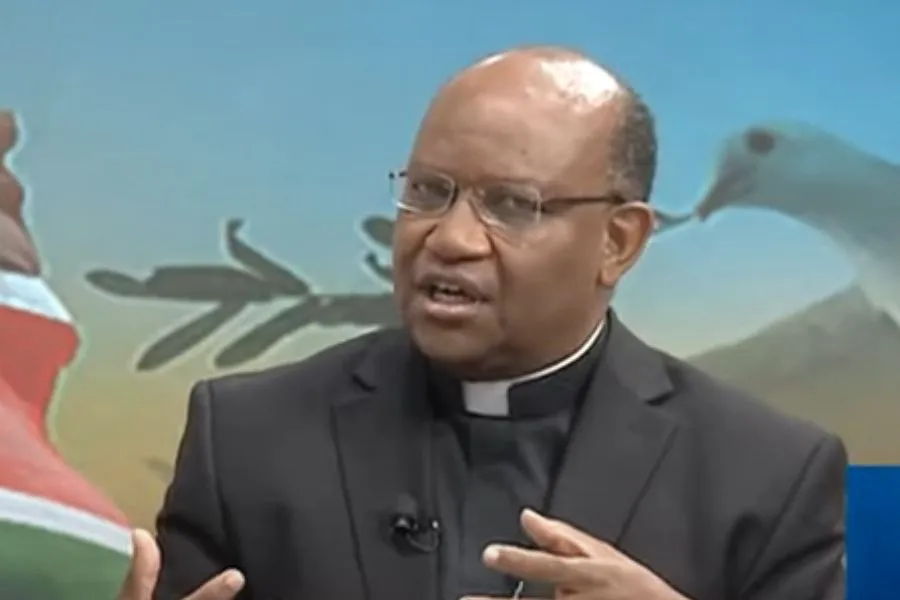 Capture d'écran de Mgr Anthony Muheria, archevêque de l'archidiocèse catholique de Nyeri au Kenya, lors de l'interview accordée le 16 juillet à la chaîne de télévision nationale kenyane Citizen Television. Crédit : Citizen Television