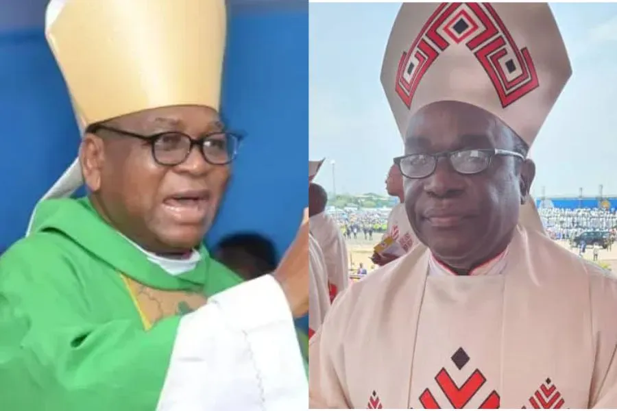 Le cardinal John Onaiyekan (à gauche) et l'évêque Matthew Hassan Kukah (à droite) figurent sur la liste des 100 icônes de la paix les plus remarquables d'Afrique. Crédit : Diocèse d'Oyo/Diocèse de Sokoto
