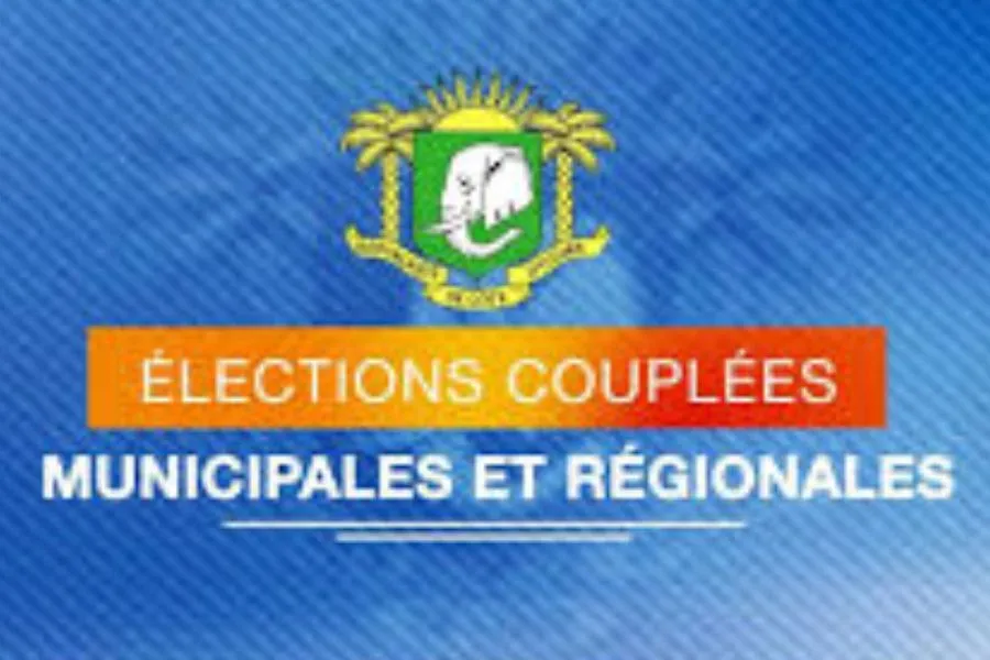 Affiche annonçant les élections municipales et régionales en Côte d'Ivoire prévues pour le 2 septembre. Crédit : CENI