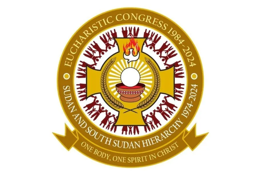 Le logo officiel du Congrès eucharistique et de la célébration du Jubilé d'or. Crédit : Kerbino Kuel Deng/ACI Afrique