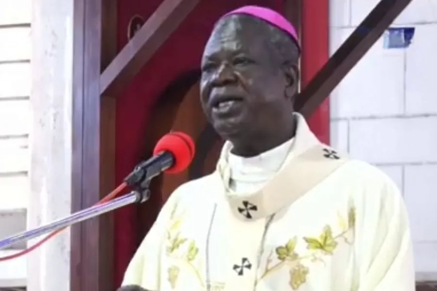 Capture d'écran de l'archevêque Samuel Kleda lors de la célébration eucharistique du 2 septembre. Crédit : Radio Veritas Archidiocèse de Douala