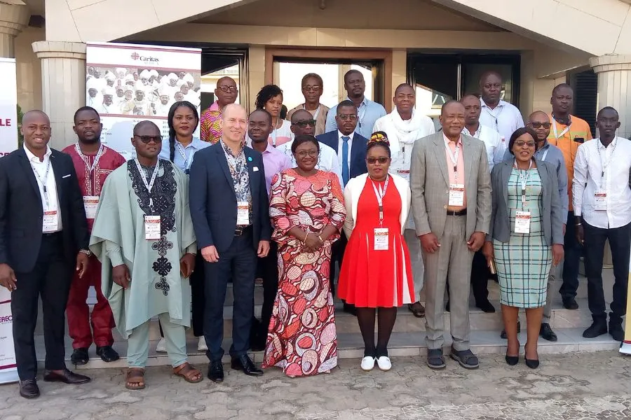 Les membres de Caritas lors de la première conférence sur la gestion des connaissances pour le changement (KM4Change) en Afrique à Lomé, au Togo, le mardi 13 juin. Crédit : Caritas Afrique