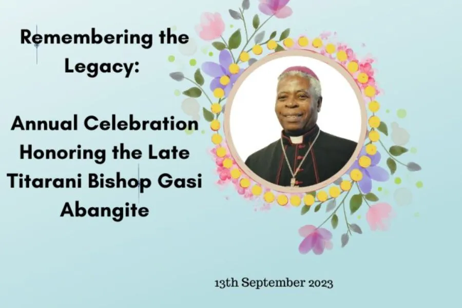 Feu Mgr Joseph Abangite Gasi. Crédit : CDTY