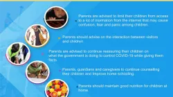 Quelques lignes directrices COVID-19 pour les parents, les tuteurs et les responsables d'enfants / Ministère de la santé du Kenya