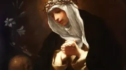 Sainte Catherine de Sienne, du cercle de Baldassare Francheschini (XVIIe siècle). / 