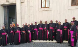 Les membres de la Conférence épiscopale de Madagascar (CEM). Crédit : Vatican Media / 