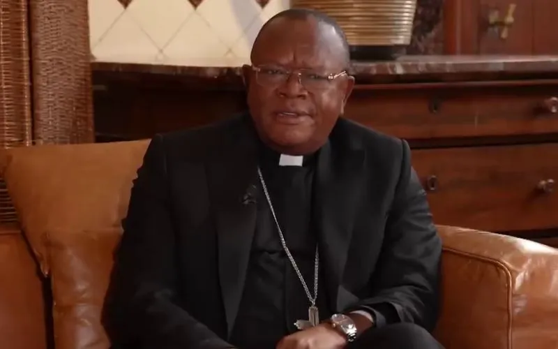 Capture d'écran de Fridolin Cardinal Ambongo lors de l'interview du 17 mars avec KTO. Crédit : KTO