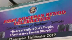 Une affiche du premier synode diocésain dans le diocèse de Tombura-Yambio au Soudan du Sud, du 7 novembre au 7 décembre 2019. / Diocèse de Tombura-Yambio.