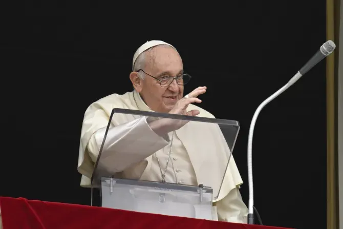 Le pape François prononce son discours de l'Angélus le 29 juin 2023. | Crédit : Vatican Media
