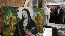 Le pape François rencontre des pèlerins argentins le 9 février 2024, avant la canonisation historique de la première femme sainte du pays le dimanche 11 février 2024. | Crédit : Vatican Media / 