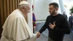 Le pape François a rencontré le président ukrainien Volodymyr Zelenskyy au Vatican le 13 mai 2023, leur première rencontre depuis le début de la guerre à grande échelle avec la Russie. | Vatican Media. / 