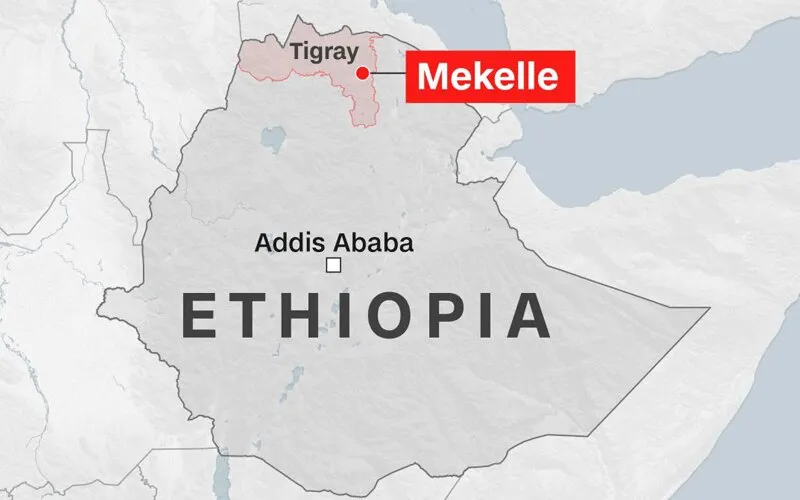 La carte d'Ethiopie montrant la région du Tigré. / Domaine Public
