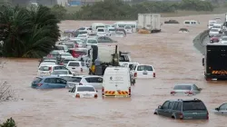 Rues inondées dans la province sud-est de l'Afrique du Sud, KwaZulu-Natal. Crédit : Caritas KwaZulu-Natal / 