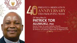 Un billet d'invitation au 40e anniversaire de l'ordination sacerdotale du père Patrick Alumuku. / 