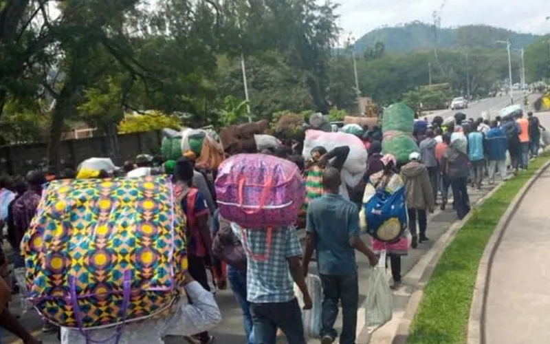 Des milliers de personnes ont été évacuées de Goma, en République démocratique du Congo, suite aux menaces d'une nouvelle éruption volcanique. Crédit : Nelson Mantama