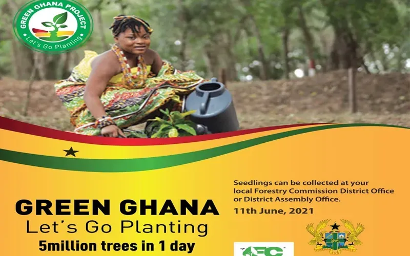 Une affiche annonçant le projet Green Ghana.