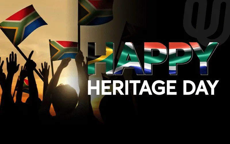 Une affiche pour la célébration de la Journée du patrimoine en Afrique du Sud. Domaine public